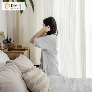 DIHIN HOME Japanese Solid Color Cotton Linen Thickening Sheer Curtains,Grommet Window Curtain for Living Room ,52x63-inch,1 Panel Roman Shades Curtains Window Blinds custom curtains blackout curtains curtains for living room sheer curtains curtain fabric linen curtains kitchen curtains velvet curtains pinch pleat curtains bay window curtains outdoor curtains pleated curtains floral curtains dining room curtains kitchen valances drapes for bedroom patio curtains nursery curtains grommet curtains