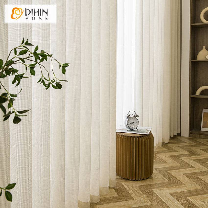 DIHIN HOME Japanese Style Beige Color,Sheer Curtain,Blackout Grommet Window Curtain for Living Room ,52x63-inch,1 Panel Roman Shades Curtains Window Blinds custom curtains blackout curtains curtains for living room sheer curtains curtain fabric linen curtains kitchen curtains velvet curtains pinch pleat curtains bay window curtains outdoor curtains pleated curtains floral curtains dining room curtains kitchen valances drapes for bedroom patio curtains nursery curtains grommet curtains