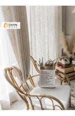 DIHIN HOME Japanese Style Linen Color Sheer Curtain, Grommet Window Curtain for Living Room ,52x63-inch,1 Panelriped Roman Shades Curtains Window Blinds custom curtains blackout curtains curtains for living room sheer curtains curtain fabric linen curtains kitchen curtains velvet curtains pinch pleat curtains bay window curtains outdoor curtains pleated curtains floral curtains dining room curtains kitchen valances drapes for bedroom patio curtains nursery curtains grommet curtains