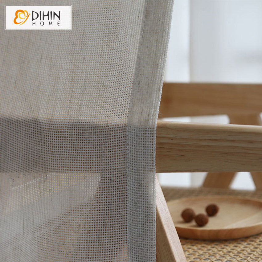 DIHIN HOME Japanese Style Natural Linen Color,Grommet Window Sheer Curtain for Living Room ,52x63-inch,1 Panel Roman Shades Curtains Window Blinds custom curtains blackout curtains curtains for living room sheer curtains curtain fabric linen curtains kitchen curtains velvet curtains pinch pleat curtains bay window curtains outdoor curtains pleated curtains floral curtains dining room curtains kitchen valances drapes for bedroom patio curtains nursery curtains grommet curtains