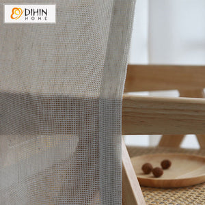 DIHIN HOME Japanese Style Natural Linen Color,Grommet Window Sheer Curtain for Living Room ,52x63-inch,1 Panel Roman Shades Curtains Window Blinds custom curtains blackout curtains curtains for living room sheer curtains curtain fabric linen curtains kitchen curtains velvet curtains pinch pleat curtains bay window curtains outdoor curtains pleated curtains floral curtains dining room curtains kitchen valances drapes for bedroom patio curtains nursery curtains grommet curtains
