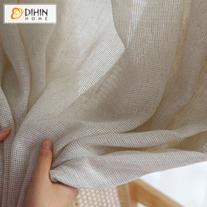 DIHIN HOME Japanese Style Natural Linen Color,Grommet Window Sheer Curtain for Living Room ,52x63-inch,1 Panel Roman Shades Curtains Window Blinds custom curtains blackout curtains curtains for living room sheer curtains curtain fabric linen curtains kitchen curtains velvet curtains pinch pleat curtains bay window curtains outdoor curtains pleated curtains floral curtains dining room curtains kitchen valances drapes for bedroom patio curtains nursery curtains grommet curtains