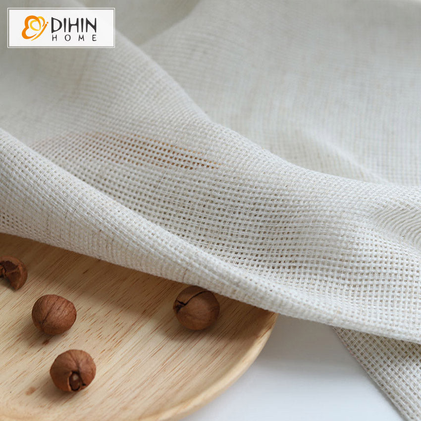 DIHIN HOME Japanese Style Natural Linen Color,Grommet Window Sheer Curtain for Living Room ,52x63-inch,1 Panel Roman Shades Curtains Window Blinds custom curtains blackout curtains curtains for living room sheer curtains curtain fabric linen curtains kitchen curtains velvet curtains pinch pleat curtains bay window curtains outdoor curtains pleated curtains floral curtains dining room curtains kitchen valances drapes for bedroom patio curtains nursery curtains grommet curtains