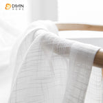 DIHIN HOME Japanese Style White Color Sheer Curtain, Grommet Window Curtain for Living Room ,52x63-inch,1 Panelriped Roman Shades Curtains Window Blinds custom curtains blackout curtains curtains for living room sheer curtains curtain fabric linen curtains kitchen curtains velvet curtains pinch pleat curtains bay window curtains outdoor curtains pleated curtains floral curtains dining room curtains kitchen valances drapes for bedroom patio curtains nursery curtains grommet curtains