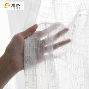 DIHIN HOME Japanese Style White Color Sheer Curtain, Grommet Window Curtain for Living Room ,52x63-inch,1 Panelriped Roman Shades Curtains Window Blinds custom curtains blackout curtains curtains for living room sheer curtains curtain fabric linen curtains kitchen curtains velvet curtains pinch pleat curtains bay window curtains outdoor curtains pleated curtains floral curtains dining room curtains kitchen valances drapes for bedroom patio curtains nursery curtains grommet curtains