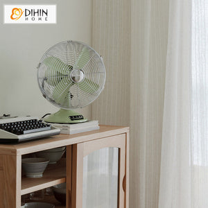 DIHIN HOME Japanese Style White Strips,Sheer Curtain, Grommet Window Curtain for Living Room ,52x63-inch,1 Panel Roman Shades Curtains Window Blinds custom curtains blackout curtains curtains for living room sheer curtains curtain fabric linen curtains kitchen curtains velvet curtains pinch pleat curtains bay window curtains outdoor curtains pleated curtains floral curtains dining room curtains kitchen valances drapes for bedroom patio curtains nursery curtains grommet curtains