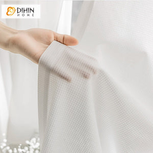 DIHIN HOME Japanese White Jacquard,Sheer Curtain, Grommet Window Curtain for Living Room ,52x63-inch,1 Panel Roman Shades Curtains Window Blinds custom curtains blackout curtains curtains for living room sheer curtains curtain fabric linen curtains kitchen curtains velvet curtains pinch pleat curtains bay window curtains outdoor curtains pleated curtains floral curtains dining room curtains kitchen valances drapes for bedroom patio curtains nursery curtains grommet curtains