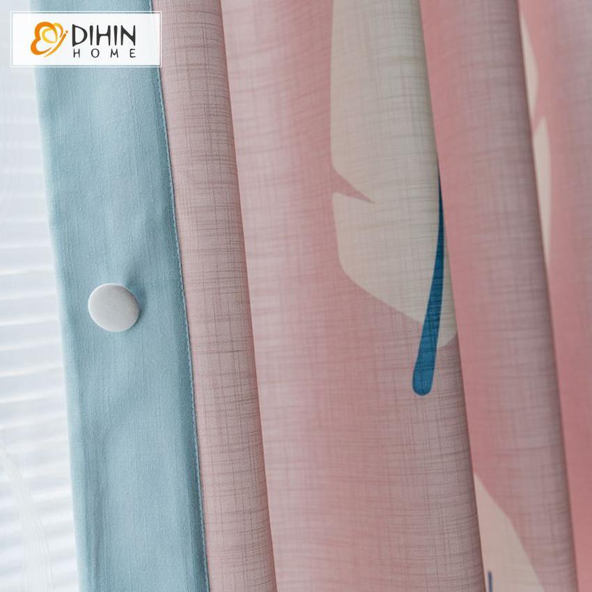 DIHIN HOME Large Leaves Printed,Blackout Grommet Window Curtain for Living Room ,52x63-inch,1 Panel Roman Shades Curtains Window Blinds custom curtains blackout curtains curtains for living room sheer curtains curtain fabric linen curtains kitchen curtains velvet curtains pinch pleat curtains bay window curtains outdoor curtains pleated curtains floral curtains dining room curtains kitchen valances drapes for bedroom patio curtains nursery curtains grommet curtains
