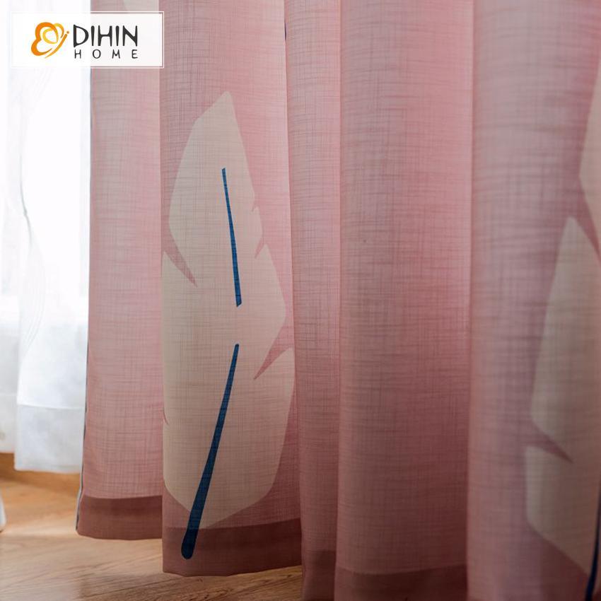 DIHIN HOME Large Leaves Printed,Blackout Grommet Window Curtain for Living Room ,52x63-inch,1 Panel Roman Shades Curtains Window Blinds custom curtains blackout curtains curtains for living room sheer curtains curtain fabric linen curtains kitchen curtains velvet curtains pinch pleat curtains bay window curtains outdoor curtains pleated curtains floral curtains dining room curtains kitchen valances drapes for bedroom patio curtains nursery curtains grommet curtains