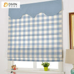 DIHIN HOME Light Blue Square Printed Roman Shades ,Easy Install Washable Curtains ,Customized Window Curtain Drape, 24"W X 64"H Roman Shades Curtains Window Blinds custom curtains blackout curtains curtains for living room sheer curtains curtain fabric linen curtains kitchen curtains velvet curtains pinch pleat curtains bay window curtains outdoor curtains pleated curtains floral curtains dining room curtains kitchen valances drapes for bedroom patio curtains nursery curtains grommet curtains