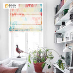 DIHIN HOME Light Color Triangle Printed Roman Shades ,Easy Install Washable Curtains ,Customized Window Curtain Drape, 24"W X 64"H Roman Shades Curtains Window Blinds custom curtains blackout curtains curtains for living room sheer curtains curtain fabric linen curtains kitchen curtains velvet curtains pinch pleat curtains bay window curtains outdoor curtains pleated curtains floral curtains dining room curtains kitchen valances drapes for bedroom patio curtains nursery curtains grommet curtains