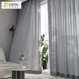 DIHIN HOME Light Grey Printed Sheer Curtain,Blackout Grommet Window Curtain for Living Room ,52x63-inch,1 Panel Roman Shades Curtains Window Blinds custom curtains blackout curtains curtains for living room sheer curtains curtain fabric linen curtains kitchen curtains velvet curtains pinch pleat curtains bay window curtains outdoor curtains pleated curtains floral curtains dining room curtains kitchen valances drapes for bedroom patio curtains nursery curtains grommet curtains