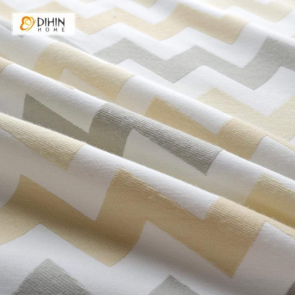 DIHIN HOME Light Yellow and Yellow Wave Printed，Blackout Grommet Window Curtain for Living Room ,52x63-inch,1 Panel Roman Shades Curtains Window Blinds custom curtains blackout curtains curtains for living room sheer curtains curtain fabric linen curtains kitchen curtains velvet curtains pinch pleat curtains bay window curtains outdoor curtains pleated curtains floral curtains dining room curtains kitchen valances drapes for bedroom patio curtains nursery curtains grommet curtains