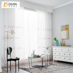 DIHIN HOME Little Swan Emboridered Sheer Curtain, Grommet Window Curtain for Living Room ,52x63-inch,1 Panelriped Roman Shades Curtains Window Blinds custom curtains blackout curtains curtains for living room sheer curtains curtain fabric linen curtains kitchen curtains velvet curtains pinch pleat curtains bay window curtains outdoor curtains pleated curtains floral curtains dining room curtains kitchen valances drapes for bedroom patio curtains nursery curtains grommet curtains