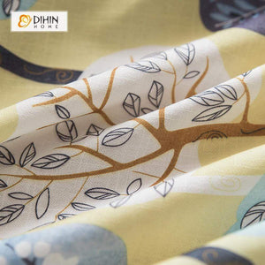 DIHIN HOME Lotus Leaves Yellow Printed，Blackout Grommet Window Curtain for Living Room ,52x63-inch,1 Panel Roman Shades Curtains Window Blinds custom curtains blackout curtains curtains for living room sheer curtains curtain fabric linen curtains kitchen curtains velvet curtains pinch pleat curtains bay window curtains outdoor curtains pleated curtains floral curtains dining room curtains kitchen valances drapes for bedroom patio curtains nursery curtains grommet curtains