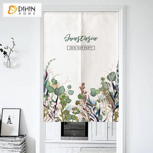 DIHIN HOME Lovely Life Printed Japanese Noren Doorway Curtain Tapestry,Cotton Linen,Door Way Curtain Door Hanging Tapestry,33.5''Wx59''L,1 Panel Roman Shades Window Curtains Curtains Window Blinds Curtains Drapes linen drapery curtains and drapes windows drapes custom curtains blackout curtains curtains for living room window shades sheer curtains curtain fabric window treatments custom drapery