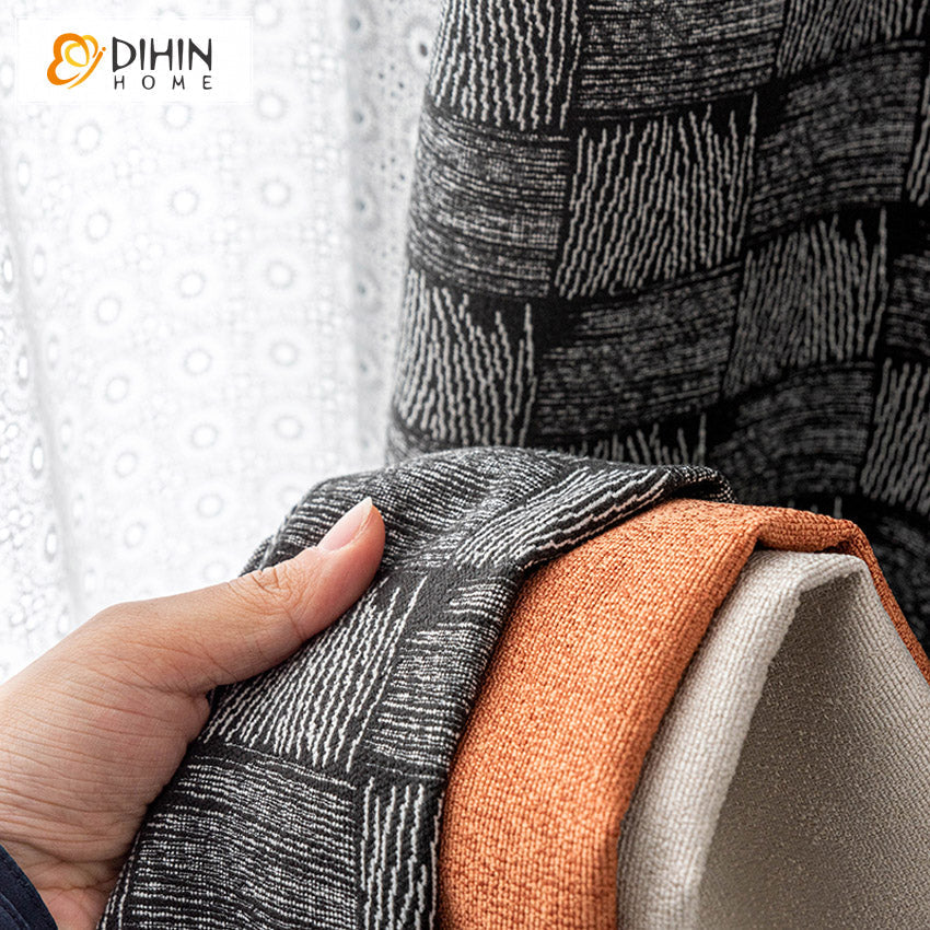 DIHIN HOME Luxury 3 Colors Fabrics Jacquard,Blackout Grommet Window Curtain for Living Room ,52x63-inch,1 Panel Roman Shades Curtains Window Blinds custom curtains blackout curtains curtains for living room sheer curtains curtain fabric linen curtains kitchen curtains velvet curtains pinch pleat curtains bay window curtains outdoor curtains pleated curtains floral curtains dining room curtains kitchen valances drapes for bedroom patio curtains nursery curtains grommet curtains