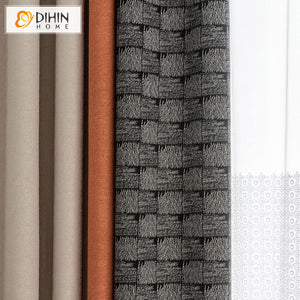 DIHIN HOME Luxury 3 Colors Fabrics Jacquard,Blackout Grommet Window Curtain for Living Room ,52x63-inch,1 Panel Roman Shades Curtains Window Blinds custom curtains blackout curtains curtains for living room sheer curtains curtain fabric linen curtains kitchen curtains velvet curtains pinch pleat curtains bay window curtains outdoor curtains pleated curtains floral curtains dining room curtains kitchen valances drapes for bedroom patio curtains nursery curtains grommet curtains