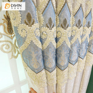 DIHIN HOME Luxury Beige Color Embroideried Valance ,Blackout Curtains Grommet Window Curtain for Living Room ,52x84-inch,1 Panel Roman Shades Curtains Window Blinds custom curtains blackout curtains curtains for living room sheer curtains curtain fabric linen curtains kitchen curtains velvet curtains pinch pleat curtains bay window curtains outdoor curtains pleated curtains floral curtains dining room curtains kitchen valances drapes for bedroom patio curtains nursery curtains grommet curtains