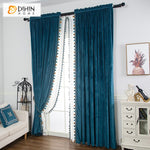 DIHIN HOME Luxury Blue Color Velvet Curtains,Blackout Grommet Window Curtain for Living Room ,52x63-inch,1 Panel Roman Shades Curtains Window Blinds custom curtains blackout curtains curtains for living room sheer curtains curtain fabric linen curtains kitchen curtains velvet curtains pinch pleat curtains bay window curtains outdoor curtains pleated curtains floral curtains dining room curtains kitchen valances drapes for bedroom patio curtains nursery curtains grommet curtains
