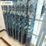 DIHIN HOME Luxury Blue Embroidered Valance ,Blackout Curtains Grommet Window Curtain for Living Room ,52x90-inch,1 Panel Roman Shades Curtains Window Blinds custom curtains blackout curtains curtains for living room sheer curtains curtain fabric linen curtains kitchen curtains velvet curtains pinch pleat curtains bay window curtains outdoor curtains pleated curtains floral curtains dining room curtains kitchen valances drapes for bedroom patio curtains nursery curtains grommet curtains