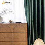 DIHIN HOME Luxury Dark Green Velvet Fabric,Blackout Curtains Grommet Window Curtain for Living Room ,52x63-inch,1 Panel Roman Shades Curtains Window Blinds custom curtains blackout curtains curtains for living room sheer curtains curtain fabric linen curtains kitchen curtains velvet curtains pinch pleat curtains bay window curtains outdoor curtains pleated curtains floral curtains dining room curtains kitchen valances drapes for bedroom patio curtains nursery curtains grommet curtains
