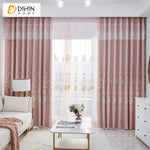 DIHIN HOME Luxury Emboridered Pink Color Curtains,Blackout Grommet Window Curtain for Living Room ,52x63-inch,1 Panel Roman Shades Curtains Window Blinds custom curtains blackout curtains curtains for living room sheer curtains curtain fabric linen curtains kitchen curtains velvet curtains pinch pleat curtains bay window curtains outdoor curtains pleated curtains floral curtains dining room curtains kitchen valances drapes for bedroom patio curtains nursery curtains grommet curtains