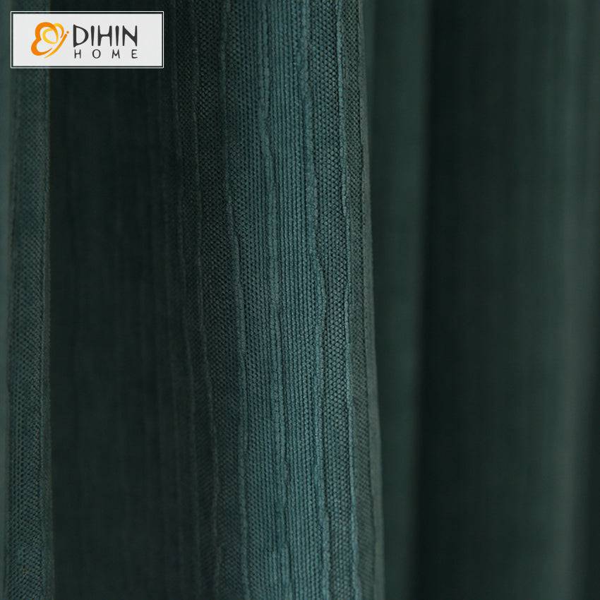 DIHIN HOME Luxury Euroean Vintage Dark Green Curtains,Blackout Grommet Window Curtain for Living Room ,52x63-inch,1 Panel Roman Shades Curtains Window Blinds custom curtains blackout curtains curtains for living room sheer curtains curtain fabric linen curtains kitchen curtains velvet curtains pinch pleat curtains bay window curtains outdoor curtains pleated curtains floral curtains dining room curtains kitchen valances drapes for bedroom patio curtains nursery curtains grommet curtains