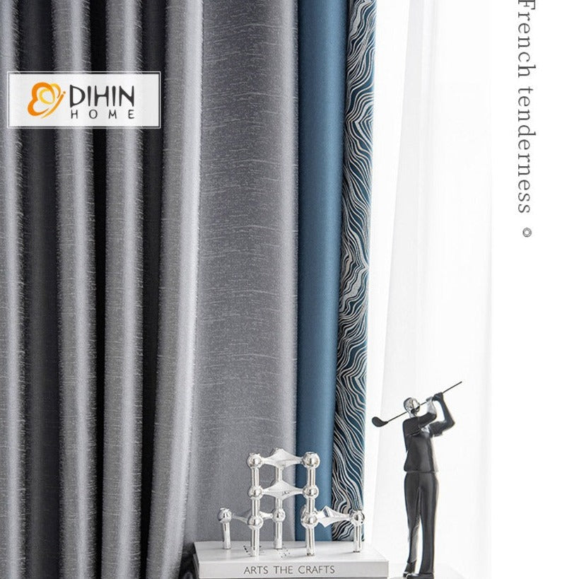 DIHIN HOME Luxury European Abstract Pattern,Blackout Grommet Window Curtain for Living Room ,52x63-inch,1 Panel Roman Shades Curtains Window Blinds custom curtains blackout curtains curtains for living room sheer curtains curtain fabric linen curtains kitchen curtains velvet curtains pinch pleat curtains bay window curtains outdoor curtains pleated curtains floral curtains dining room curtains kitchen valances drapes for bedroom patio curtains nursery curtains grommet curtains