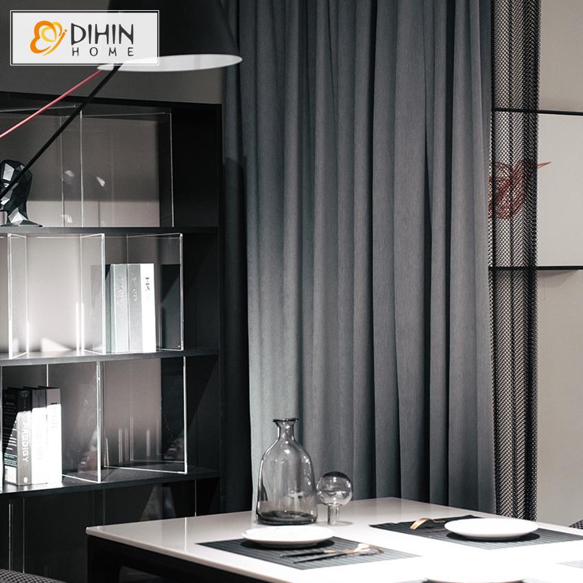 DIHIN HOME Luxury European Grey Color Customized Curtains,Blackout Grommet Window Curtain for Living Room ,52x63-inch,1 Panel Roman Shades Curtains Window Blinds custom curtains blackout curtains curtains for living room sheer curtains curtain fabric linen curtains kitchen curtains velvet curtains pinch pleat curtains bay window curtains outdoor curtains pleated curtains floral curtains dining room curtains kitchen valances drapes for bedroom patio curtains nursery curtains grommet curtains