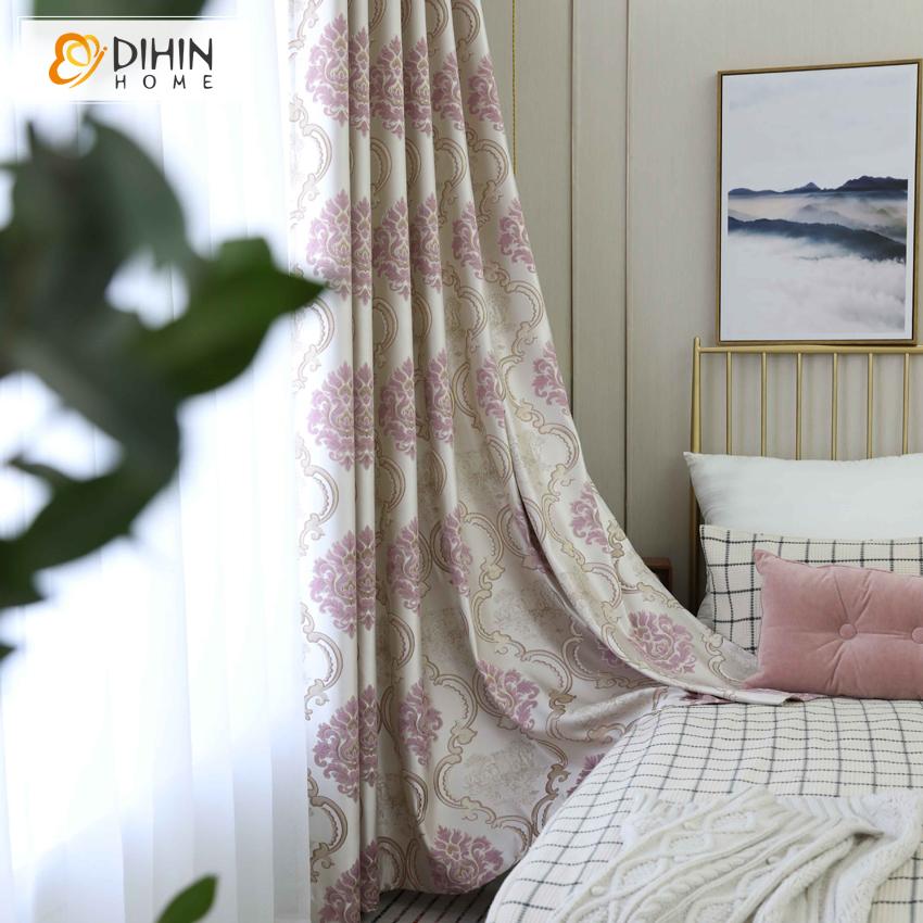 DIHIN HOME Luxury European Jacquard Curtains,Blackout Grommet Window Curtain for Living Room ,52x63-inch,1 Panel Roman Shades Curtains Window Blinds custom curtains blackout curtains curtains for living room sheer curtains curtain fabric linen curtains kitchen curtains velvet curtains pinch pleat curtains bay window curtains outdoor curtains pleated curtains floral curtains dining room curtains kitchen valances drapes for bedroom patio curtains nursery curtains grommet curtains