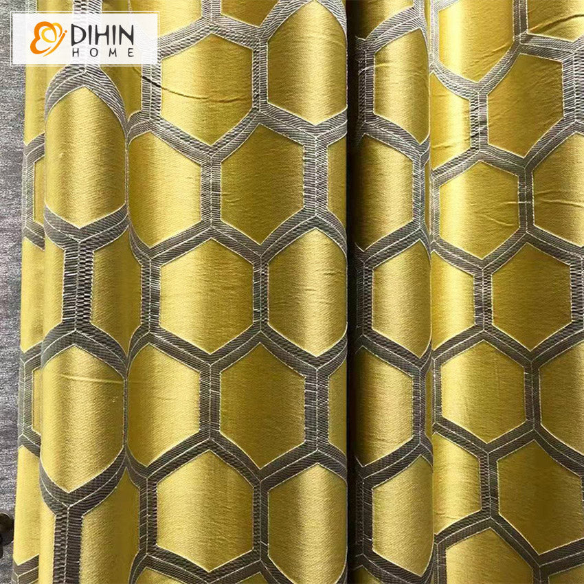 DIHIN HOME Luxury European Jacquard Curtains,Blackout Grommet Window Curtain for Living Room ,52x63-inch,1 Panel Roman Shades Curtains Window Blinds custom curtains blackout curtains curtains for living room sheer curtains curtain fabric linen curtains kitchen curtains velvet curtains pinch pleat curtains bay window curtains outdoor curtains pleated curtains floral curtains dining room curtains kitchen valances drapes for bedroom patio curtains nursery curtains grommet curtains