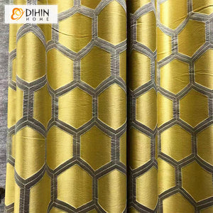 DIHIN HOME Luxury European Jacquard Curtains,Blackout Grommet Window Curtain for Living Room ,52x63-inch,1 Panel Roman Shades Curtains Window Blinds custom curtains blackout curtains curtains for living room sheer curtains curtain fabric linen curtains kitchen curtains velvet curtains pinch pleat curtains bay window curtains outdoor curtains pleated curtains floral curtains dining room curtains kitchen valances drapes for bedroom patio curtains nursery curtains grommet curtains