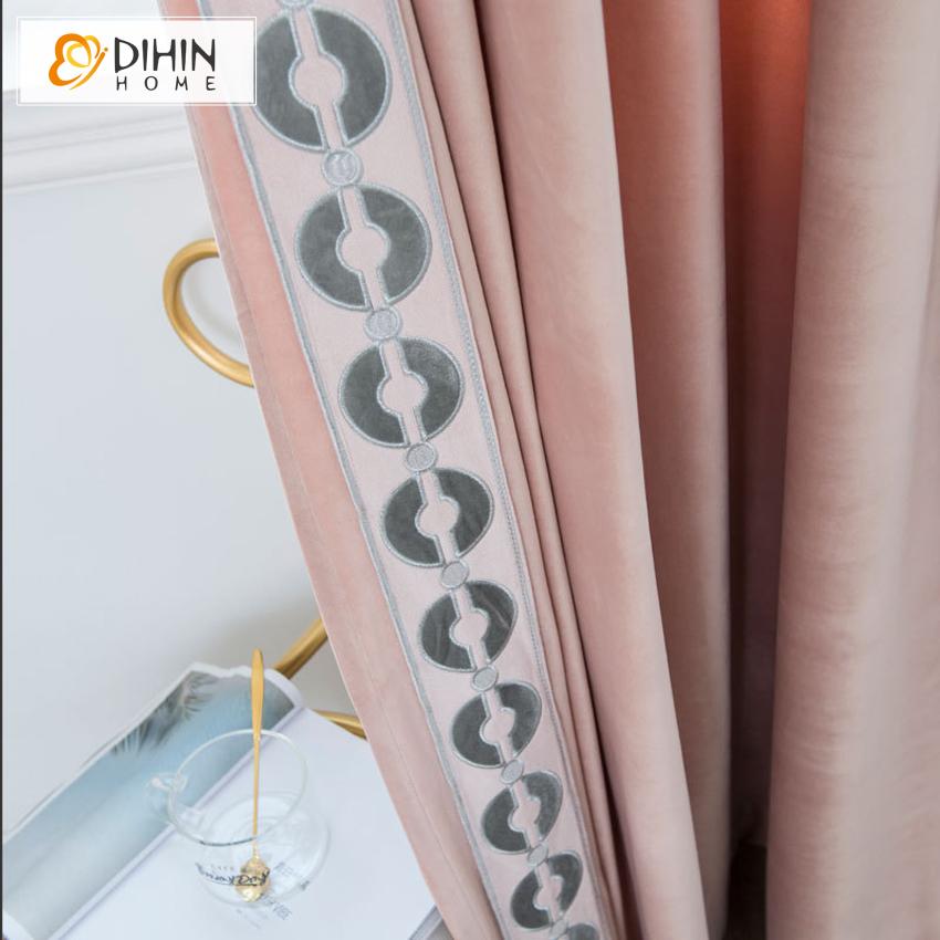 DIHIN HOME Luxury European Velvet Cloth Pink Color Customized Curtains,Blackout Grommet Window Curtain for Living Room ,52x63-inch,1 Panel Roman Shades Curtains Window Blinds custom curtains blackout curtains curtains for living room sheer curtains curtain fabric linen curtains kitchen curtains velvet curtains pinch pleat curtains bay window curtains outdoor curtains pleated curtains floral curtains dining room curtains kitchen valances drapes for bedroom patio curtains nursery curtains grommet curtains