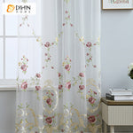 DIHIN HOME Luxury Flowers Emboridered,Sheer Curtain, Grommet Window Curtain for Living Room ,52x63-inch,1 Panel Roman Shades Curtains Window Blinds custom curtains blackout curtains curtains for living room sheer curtains curtain fabric linen curtains kitchen curtains velvet curtains pinch pleat curtains bay window curtains outdoor curtains pleated curtains floral curtains dining room curtains kitchen valances drapes for bedroom patio curtains nursery curtains grommet curtains