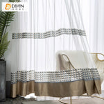 DIHIN HOME Luxury Geometry Embroideried Sheer Curtain,Grommet Window Curtain for Living Room ,52x63-inch,1 Panel Roman Shades Curtains Window Blinds custom curtains blackout curtains curtains for living room sheer curtains curtain fabric linen curtains kitchen curtains velvet curtains pinch pleat curtains bay window curtains outdoor curtains pleated curtains floral curtains dining room curtains kitchen valances drapes for bedroom patio curtains nursery curtains grommet curtains