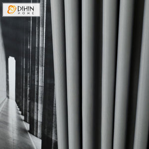 DIHIN HOME Luxury Grey Color Jacquard,Blackout Grommet Window Curtain for Living Room ,52x63-inch,1 Panel Roman Shades Curtains Window Blinds custom curtains blackout curtains curtains for living room sheer curtains curtain fabric linen curtains kitchen curtains velvet curtains pinch pleat curtains bay window curtains outdoor curtains pleated curtains floral curtains dining room curtains kitchen valances drapes for bedroom patio curtains nursery curtains grommet curtains