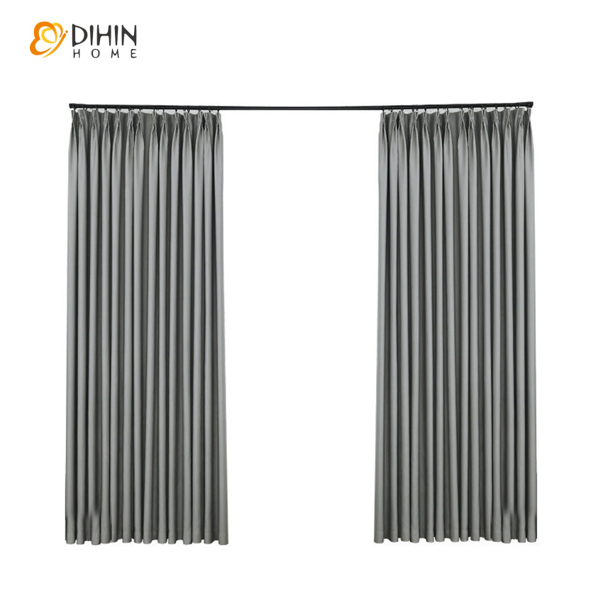 DIHIN HOME Luxury Grey Color Jacquard,Blackout Grommet Window Curtain for Living Room ,52x63-inch,1 Panel Roman Shades Curtains Window Blinds custom curtains blackout curtains curtains for living room sheer curtains curtain fabric linen curtains kitchen curtains velvet curtains pinch pleat curtains bay window curtains outdoor curtains pleated curtains floral curtains dining room curtains kitchen valances drapes for bedroom patio curtains nursery curtains grommet curtains