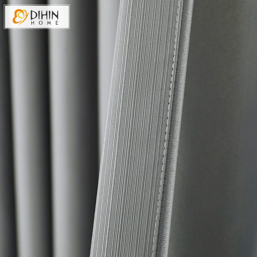 DIHIN HOME Luxury Grey Color Jacquard,Blackout Grommet Window Curtain for Living Room ,52x63-inch,1 Panel Roman Shades Curtains Window Blinds custom curtains blackout curtains curtains for living room sheer curtains curtain fabric linen curtains kitchen curtains velvet curtains pinch pleat curtains bay window curtains outdoor curtains pleated curtains floral curtains dining room curtains kitchen valances drapes for bedroom patio curtains nursery curtains grommet curtains