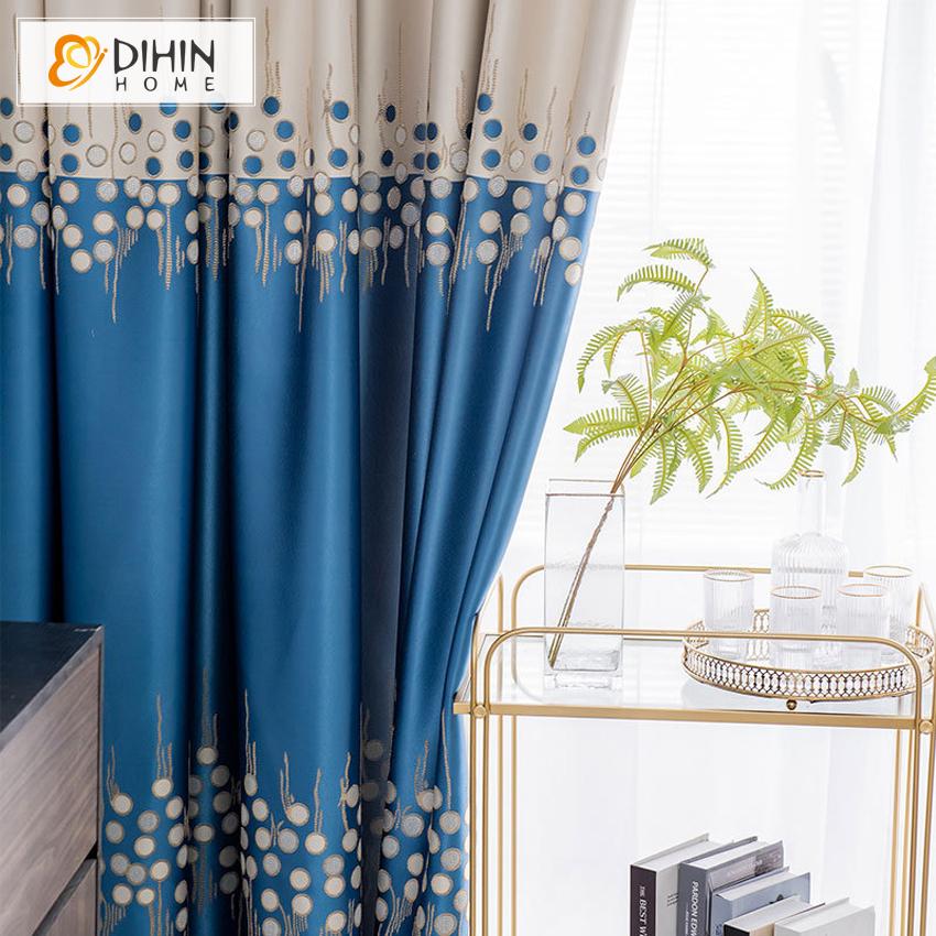 DIHIN HOME Luxury High Precision Jacquard,Blackout Grommet Window Curtain for Living Room ,52x63-inch,1 Panel Roman Shades Curtains Window Blinds custom curtains blackout curtains curtains for living room sheer curtains curtain fabric linen curtains kitchen curtains velvet curtains pinch pleat curtains bay window curtains outdoor curtains pleated curtains floral curtains dining room curtains kitchen valances drapes for bedroom patio curtains nursery curtains grommet curtains