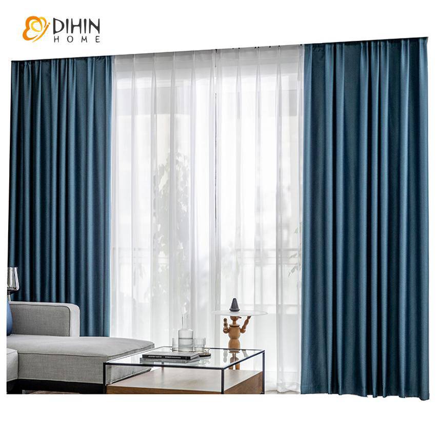 DIHIN HOME Luxury High Quality Blue Geometry Jacquard,Blackout Grommet Window Curtain for Living Room ,52x63-inch,1 Panel Roman Shades Curtains Window Blinds custom curtains blackout curtains curtains for living room sheer curtains curtain fabric linen curtains kitchen curtains velvet curtains pinch pleat curtains bay window curtains outdoor curtains pleated curtains floral curtains dining room curtains kitchen valances drapes for bedroom patio curtains nursery curtains grommet curtains