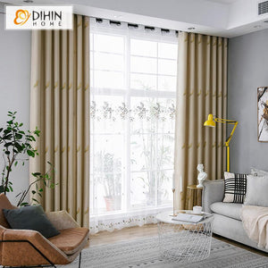 DIHIN HOME Luxury High Quality High-precision Embroidered Feather Curtain,Blackout Curtains Grommet Window Curtain for Living Room ,52x84-inch,1 Panel Roman Shades Curtains Window Blinds custom curtains blackout curtains curtains for living room sheer curtains curtain fabric linen curtains kitchen curtains velvet curtains pinch pleat curtains bay window curtains outdoor curtains pleated curtains floral curtains dining room curtains kitchen valances drapes for bedroom patio curtains nursery curtains grommet 