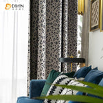 DIHIN HOME Luxury Leopard Jacquard,Half Blackout Grommet Window Curtain for Living Room Roman Shades Curtains Window Blinds custom curtains blackout curtains curtains for living room sheer curtains curtain fabric linen curtains kitchen curtains velvet curtains pinch pleat curtains bay window curtains outdoor curtains pleated curtains floral curtains dining room curtains kitchen valances drapes for bedroom patio curtains nursery curtains grommet curtains