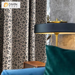 DIHIN HOME Luxury Leopard Jacquard,Half Blackout Grommet Window Curtain for Living Room Roman Shades Curtains Window Blinds custom curtains blackout curtains curtains for living room sheer curtains curtain fabric linen curtains kitchen curtains velvet curtains pinch pleat curtains bay window curtains outdoor curtains pleated curtains floral curtains dining room curtains kitchen valances drapes for bedroom patio curtains nursery curtains grommet curtains
