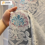 DIHIN HOME Luxury Light Grey Color Embroidered Sheer Curtain,Grommet Window Curtain for Living Room ,52x63-inch,1 Panel Roman Shades Curtains Window Blinds custom curtains blackout curtains curtains for living room sheer curtains curtain fabric linen curtains kitchen curtains velvet curtains pinch pleat curtains bay window curtains outdoor curtains pleated curtains floral curtains dining room curtains kitchen valances drapes for bedroom patio curtains nursery curtains grommet curtains