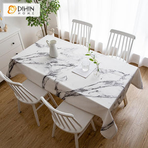 DIHIN HOME Luxury Modern Marbling Printed Tablecloth For Rectangle Tables,Custom Washed Linen Tablecloth,Handmade Rectangle Table Cover Roman Shades Curtains Window Blinds custom curtains blackout curtains curtains for living room sheer curtains curtain fabric linen curtains kitchen curtains velvet curtains pinch pleat curtains bay window curtains outdoor curtains pleated curtains floral curtains dining room curtains kitchen valances drapes for bedroom patio curtains nursery curtains grommet curtains