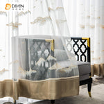 DIHIN HOME Luxury Pastoral Coffee Color Mountains Embroideried Sheer Curtain,Grommet Window Curtain for Living Room ,52x63-inch,1 Panel Roman Shades Curtains Window Blinds custom curtains blackout curtains curtains for living room sheer curtains curtain fabric linen curtains kitchen curtains velvet curtains pinch pleat curtains bay window curtains outdoor curtains pleated curtains floral curtains dining room curtains kitchen valances drapes for bedroom patio curtains nursery curtains grommet curtains