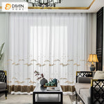 DIHIN HOME Luxury Pastoral Coffee Color Mountains Embroideried Sheer Curtain,Grommet Window Curtain for Living Room ,52x63-inch,1 Panel Roman Shades Curtains Window Blinds custom curtains blackout curtains curtains for living room sheer curtains curtain fabric linen curtains kitchen curtains velvet curtains pinch pleat curtains bay window curtains outdoor curtains pleated curtains floral curtains dining room curtains kitchen valances drapes for bedroom patio curtains nursery curtains grommet curtains