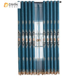DIHIN HOME Luxury Roral Blue Color Embroidered Curtains,Blackout Grommet Window Curtain for Living Room ,52x84-inch,1 Panel Roman Shades Curtains Window Blinds custom curtains blackout curtains curtains for living room sheer curtains curtain fabric linen curtains kitchen curtains velvet curtains pinch pleat curtains bay window curtains outdoor curtains pleated curtains floral curtains dining room curtains kitchen valances drapes for bedroom patio curtains nursery curtains grommet curtains