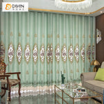 DIHIN HOME Luxury Roral Green Color Embroidered Curtains,Blackout Grommet Window Curtain for Living Room ,52x84-inch,1 Panel Roman Shades Curtains Window Blinds custom curtains blackout curtains curtains for living room sheer curtains curtain fabric linen curtains kitchen curtains velvet curtains pinch pleat curtains bay window curtains outdoor curtains pleated curtains floral curtains dining room curtains kitchen valances drapes for bedroom patio curtains nursery curtains grommet curtains